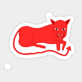 Devil Cat Sticker